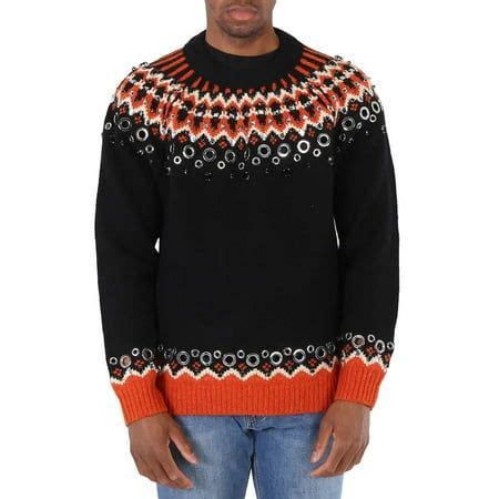 burberry fair isle|Burberry Embellished Fair Isle Wool Sweater In Black.